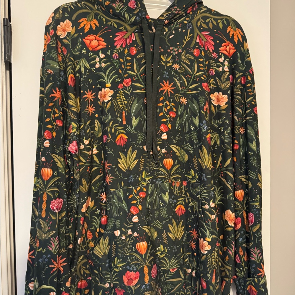 Farm Rio x Anthropologie Floral Hooded Sweatshirt
